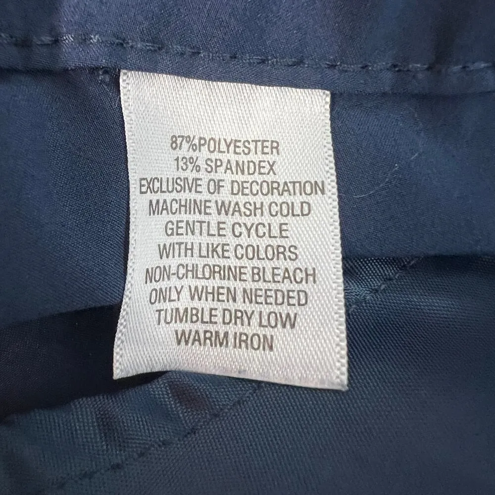 Indigo Navy Blue High Rise Athleisure Capri Lightweight Pants Womens Size 16 - Image 8