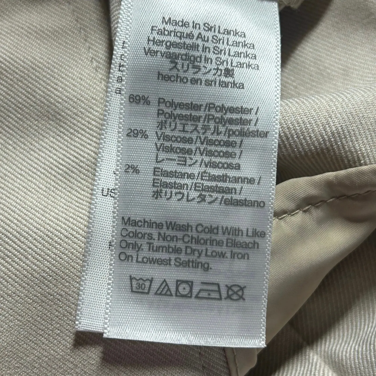 Madewell Women's The Harlow Wide Leg Brushed Twill Trouser Beige 14 Petite New - Image 7