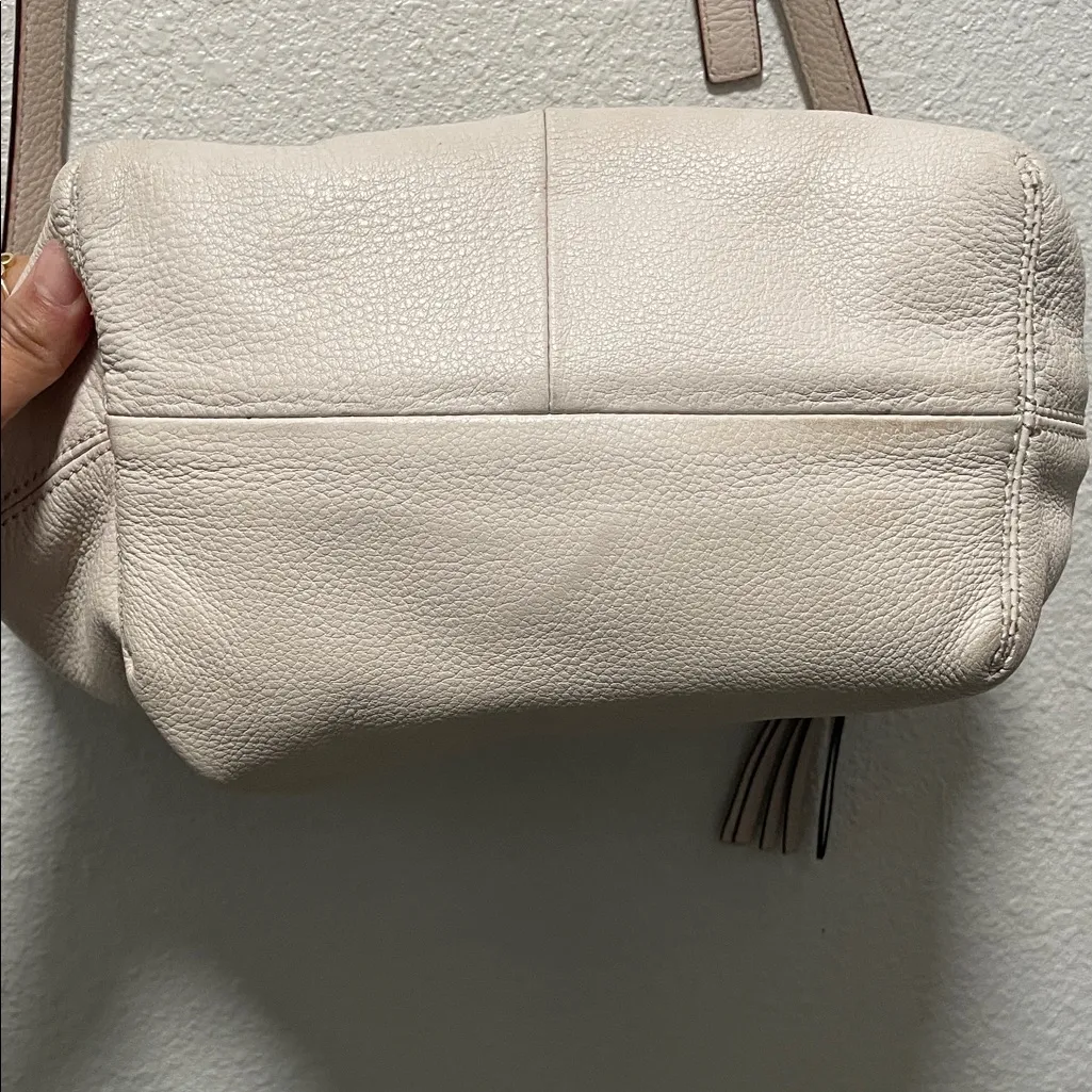 Kate Spade Pink Dust Pebbled Leather Hobo Tassel Zip Top Crossbody Bag Purse - Image 10