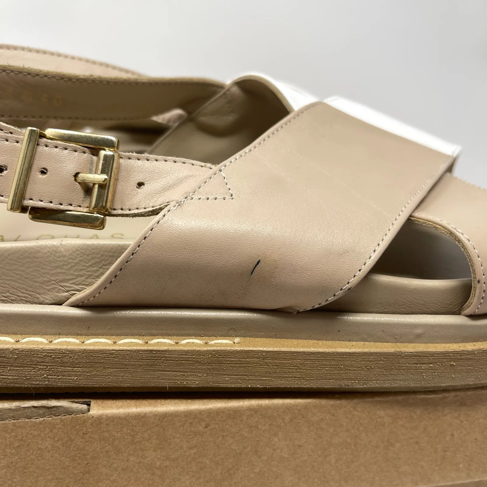 ALOHAS Marshmallow Bicolor Stone Beige Sandals (Sz 39) - Image 9