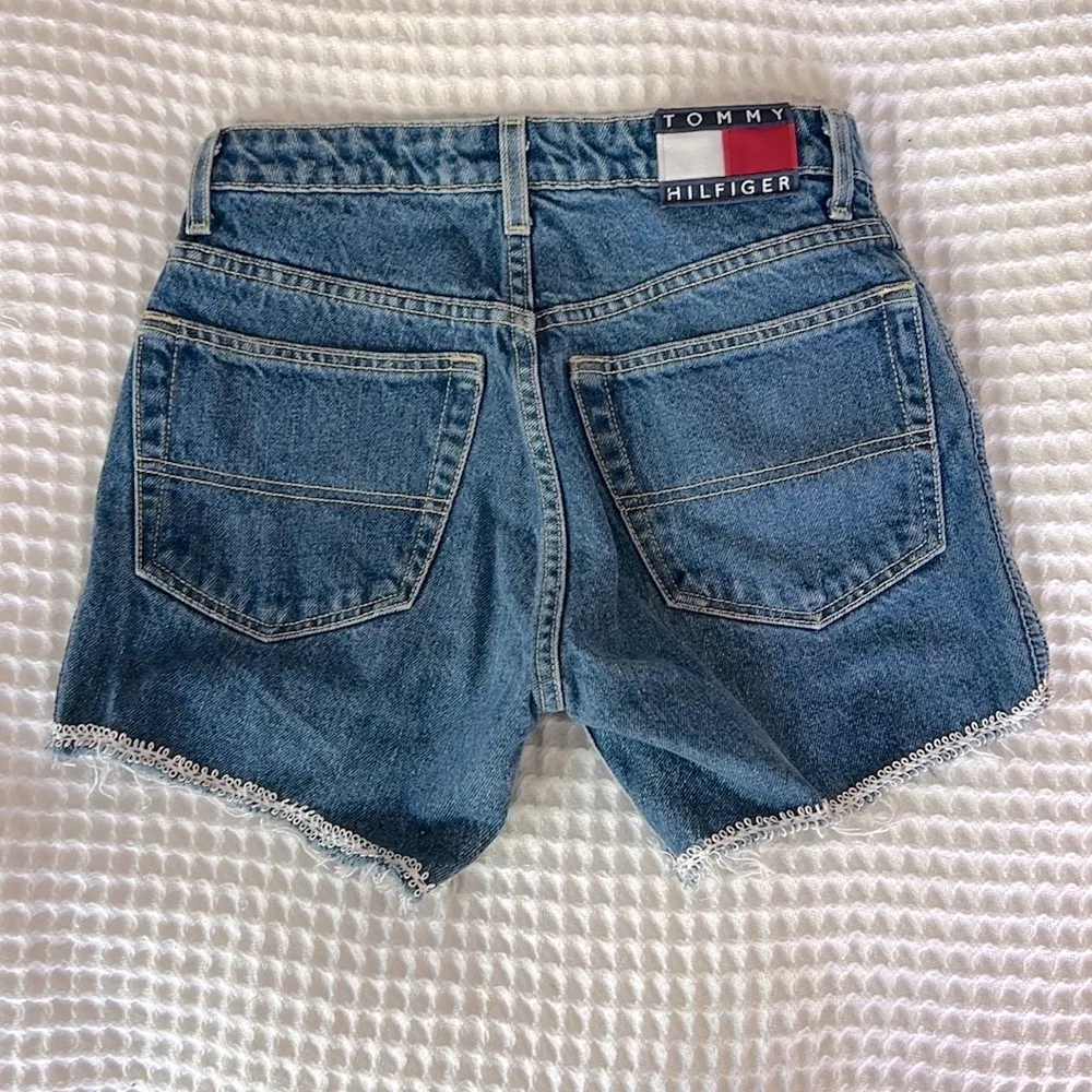 Tommy Jeans Y2K Low Rise Cutoff Jean Shorts Size 5 / 26" - Image 3
