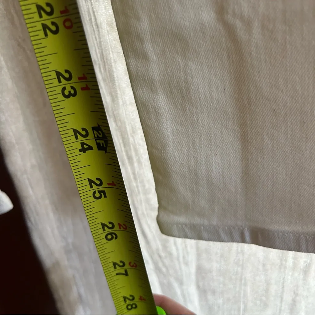 Madewell The Petite '90s‎ Straight Jean High Rise Tile White NWT Size 26P - Image 11