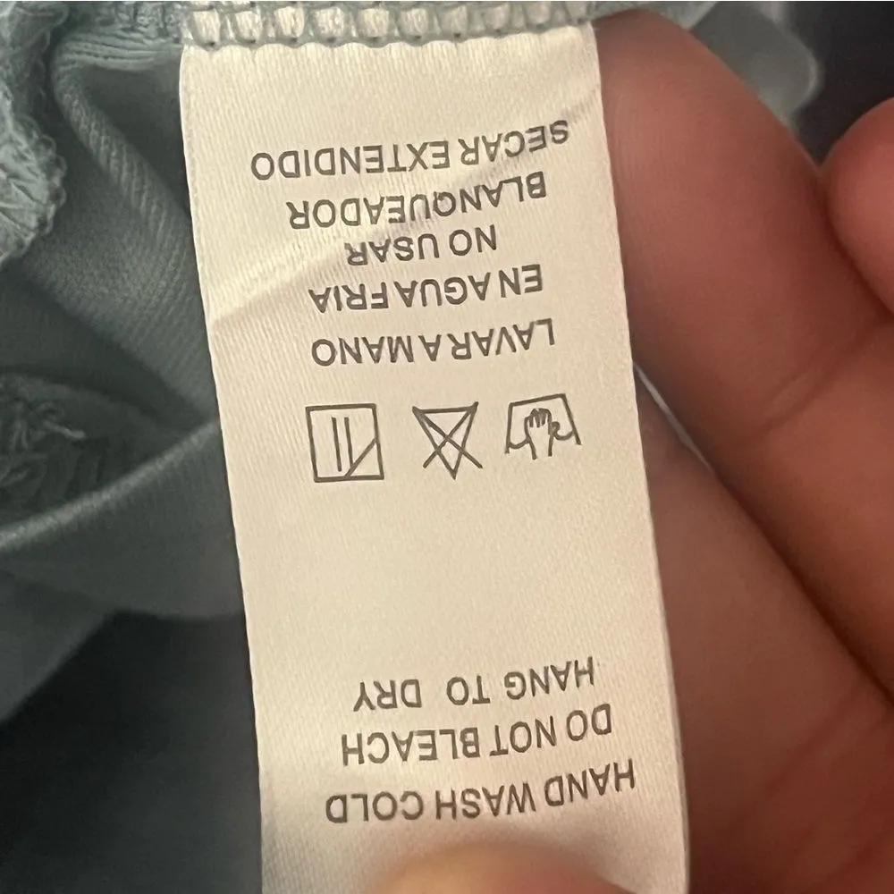 Women’s Doe & Rae‎ Crochet Detail Layered Summer Dress Size Large Dusty Blue - Image 9