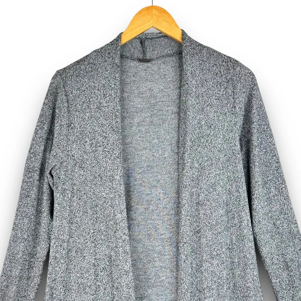 Poof Gray Lightweight Knit Long Draped Open Cardigan Long Sleeve Size Small - Image 2
