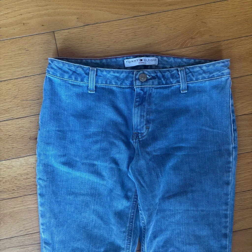 Vintage Y2K Super Low Rise Flare Tommy Hilfiger Jeans with slit - Image 4