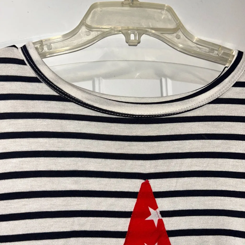 Heimish USA Striped Star Top Women's Medium Red - Image 4