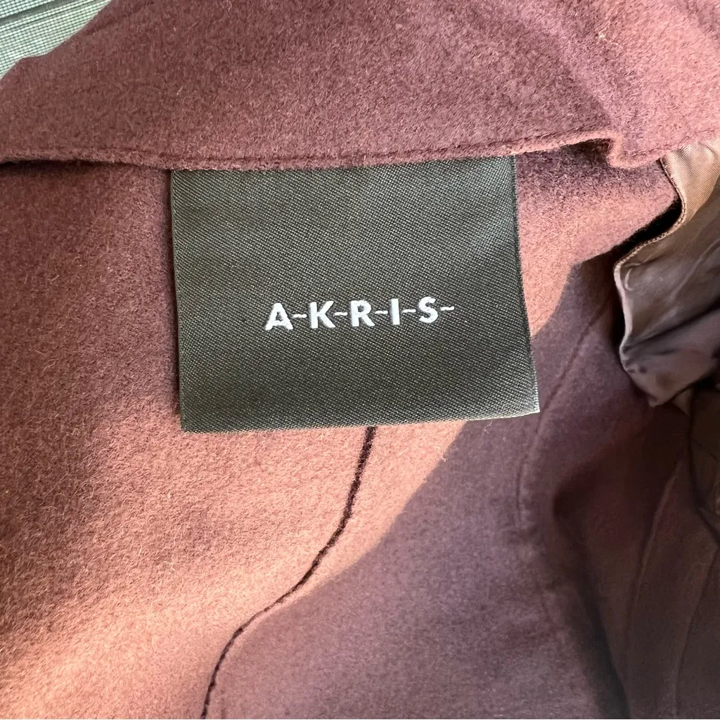 AKRIS Cashmere Elegant Women's Burgundy Jacket Blazer - Image 7