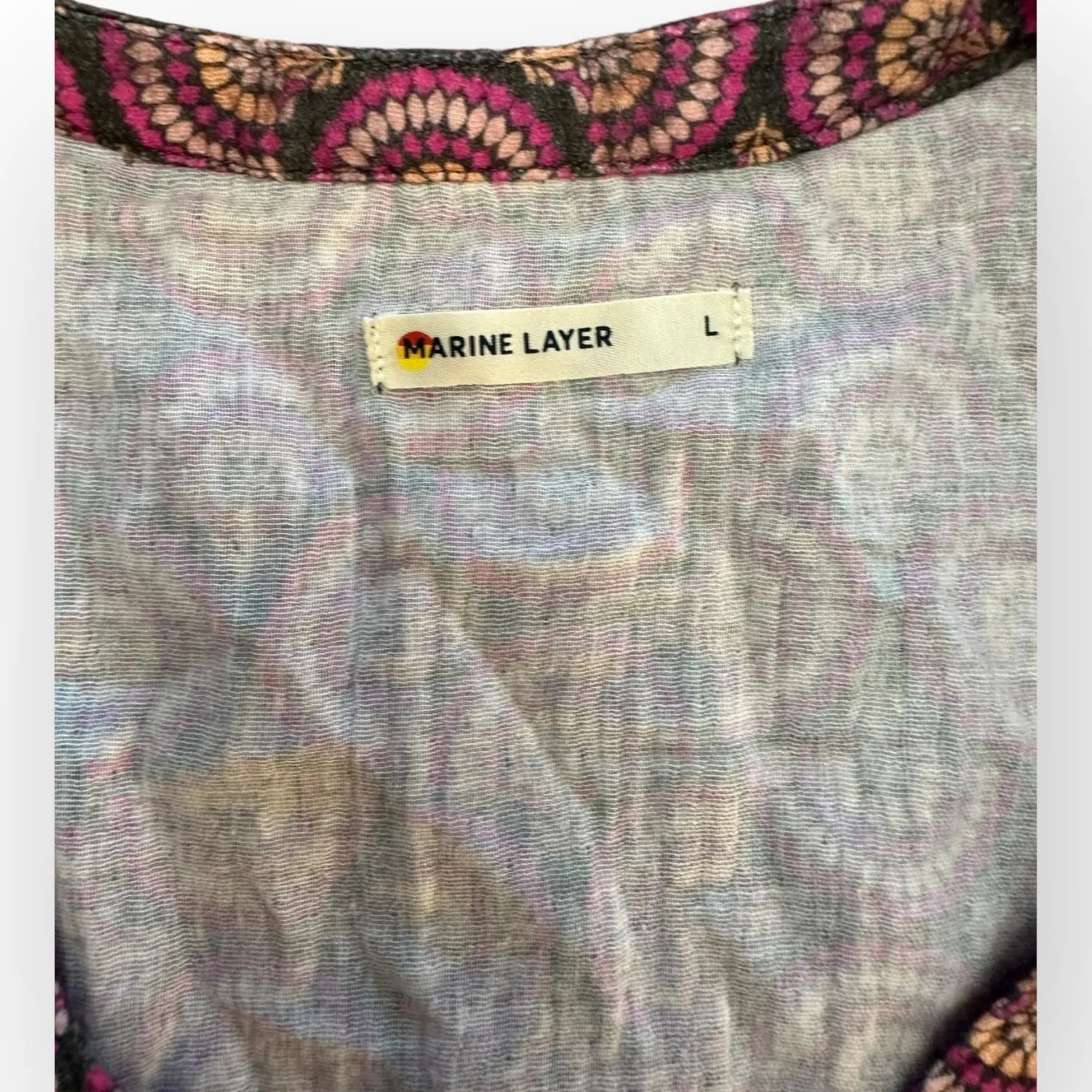 Marine Layer Printed Colette Double cloth‎ Top Size L - Image 2