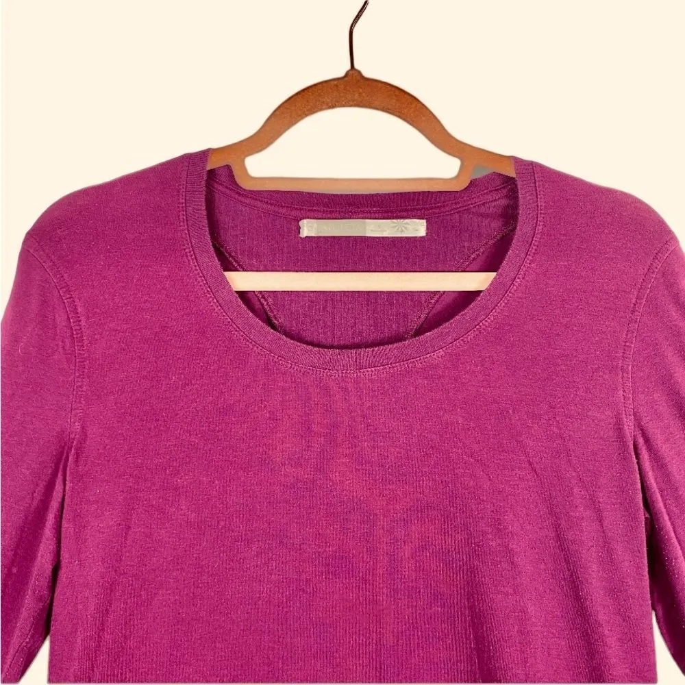 Athleta Long Sleeve Red Burgundy Athletic Wear Sz S - Image 3