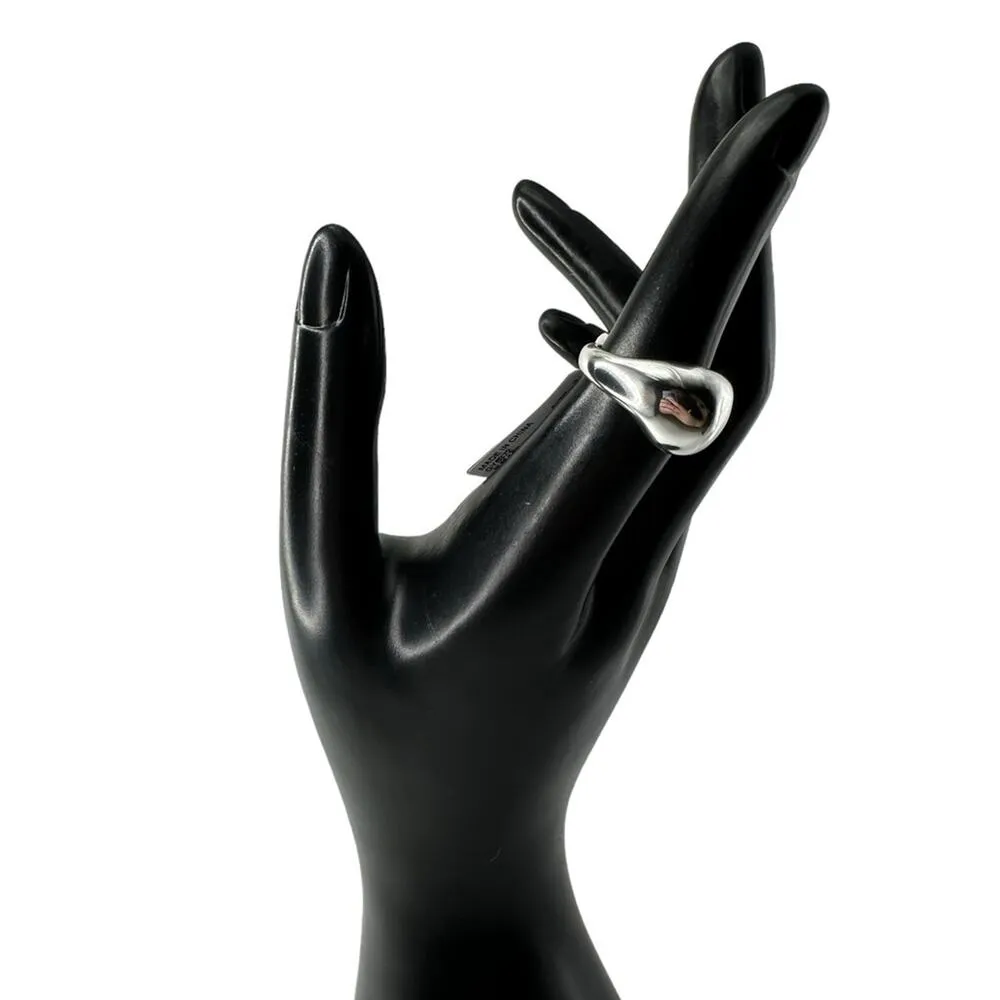 J. Crew‎ Silver Sculptured Orb Mirror Ring Style BB495 NEW - Image 2