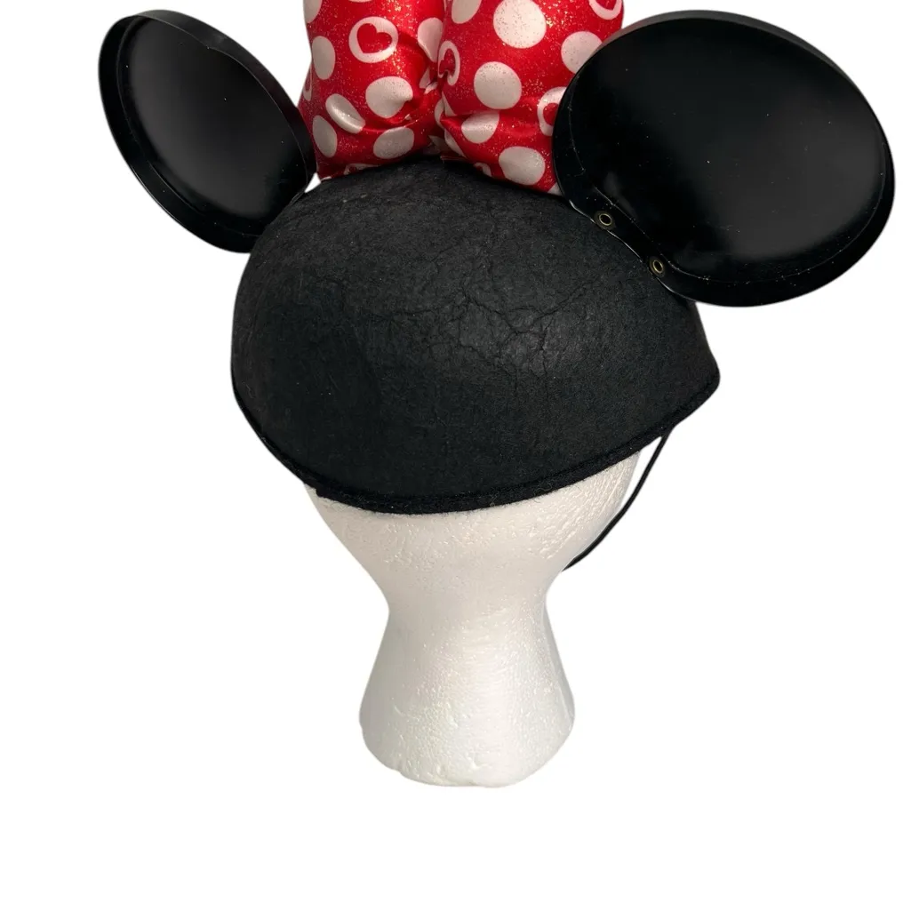 Disney Parks - Minnie Mouse Puffy Ears Hat w/ Polka Dots & Hearts - Image 3