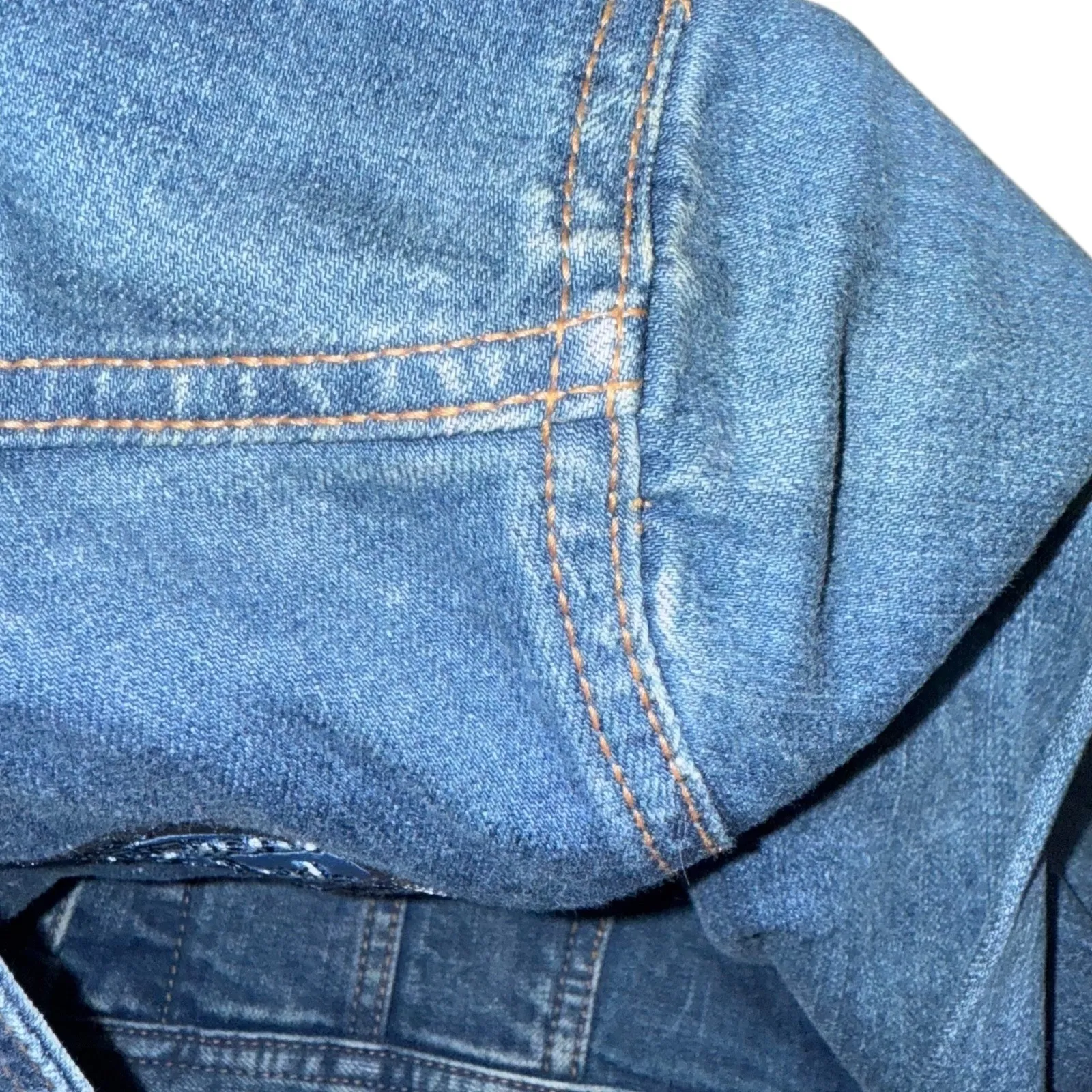 Disney Parks Hollywood Studios American Idol Denim Jean Jacket Microphone Size S Blue - Image 8