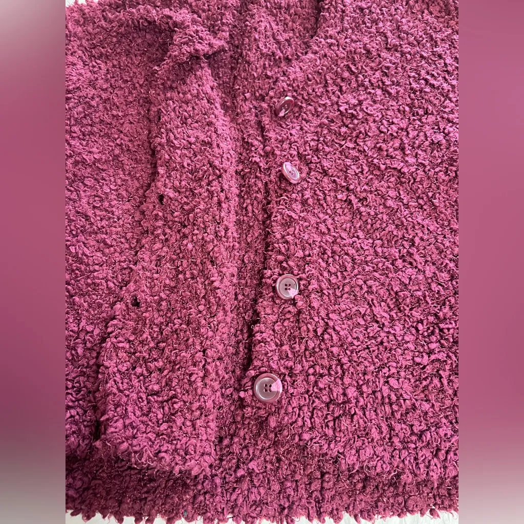 RXB‎ Deep Red Textured Cardigan Sise Small - Image 7