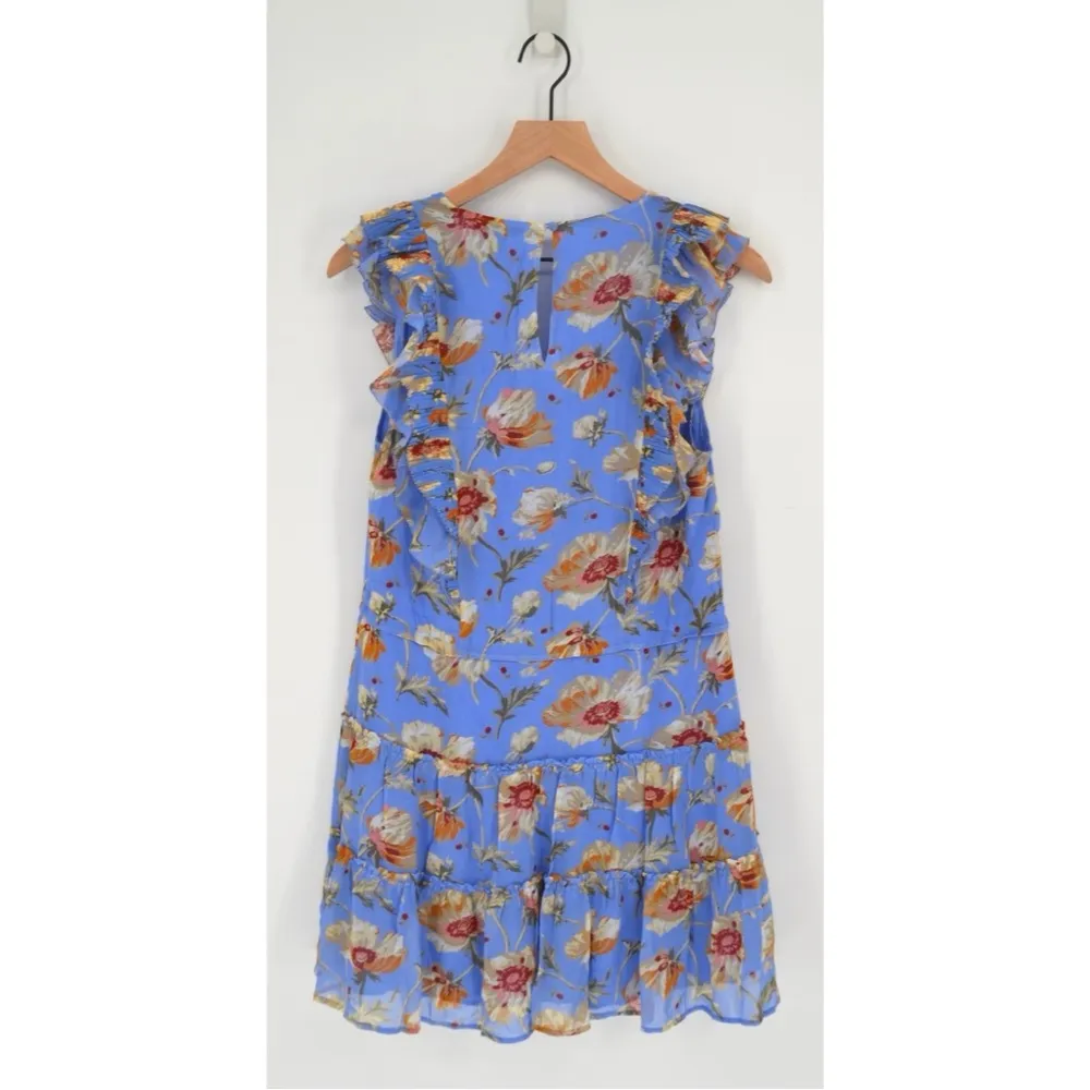 NEW Paige Barbarella Floral Mini Dress in Dream Blue Poppy Meadow Women's XS - Image 3