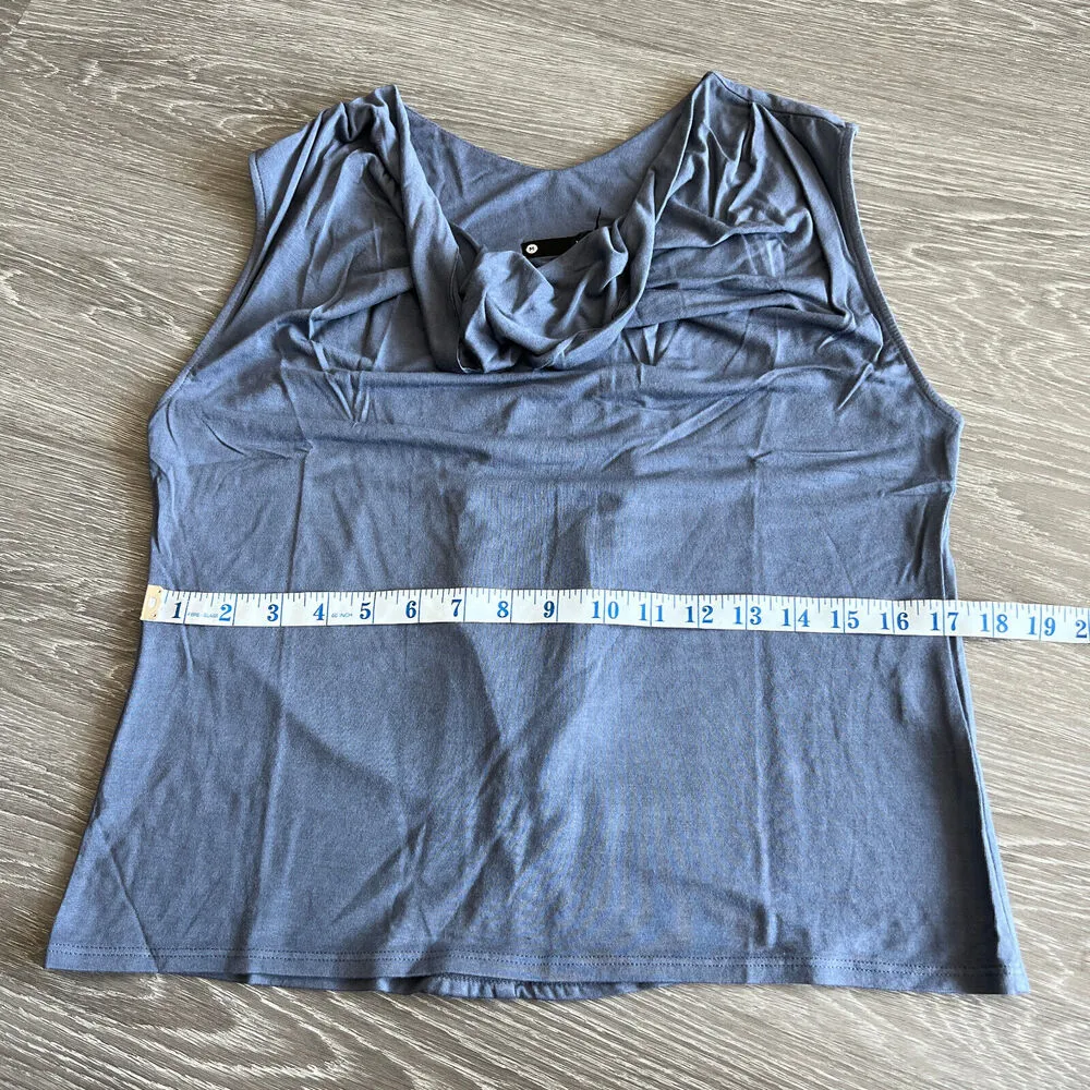 Krisa Top Womens Medium Sleeveless Cowl Neck - Image 7