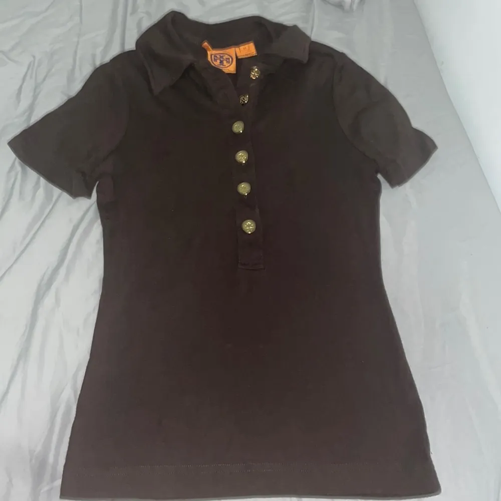 stripped brown polo shirt - Image 2