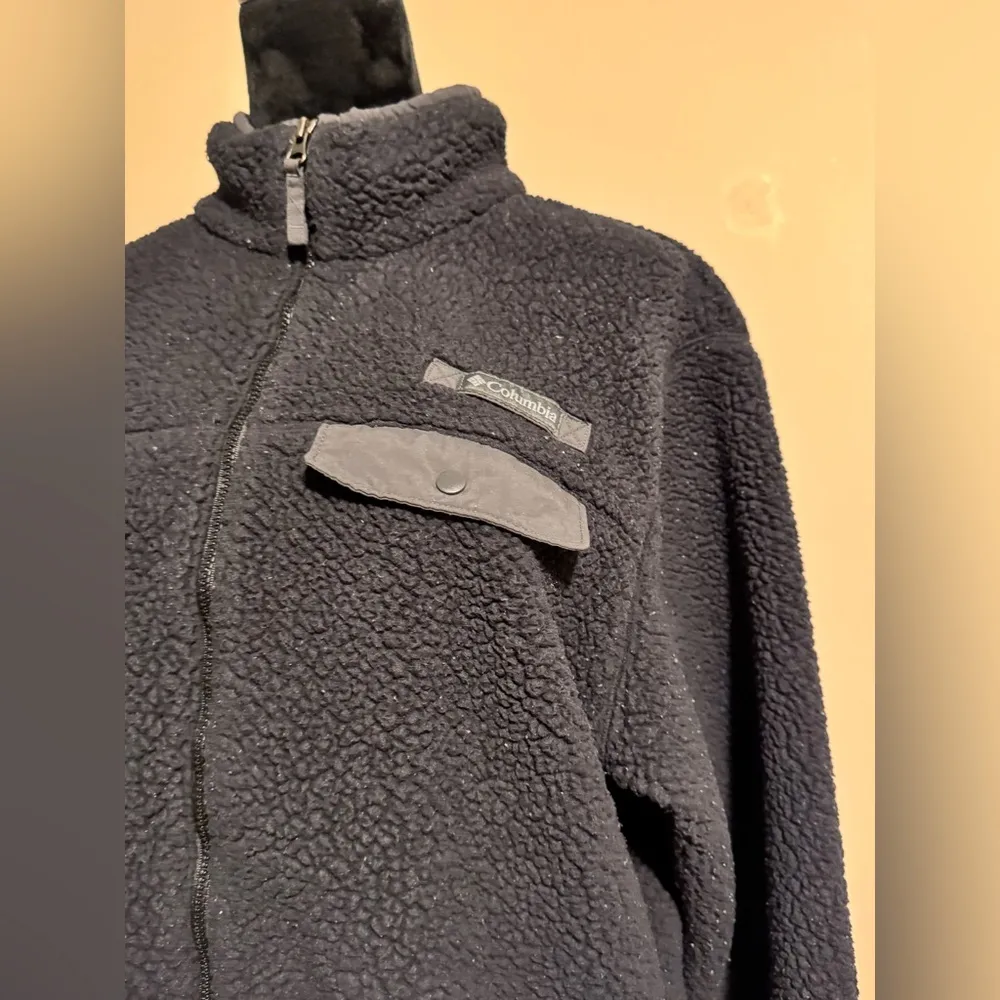Preloved Columbia Black Mountain Side Heavyweight Fleece Zip Size Medium - Image 3