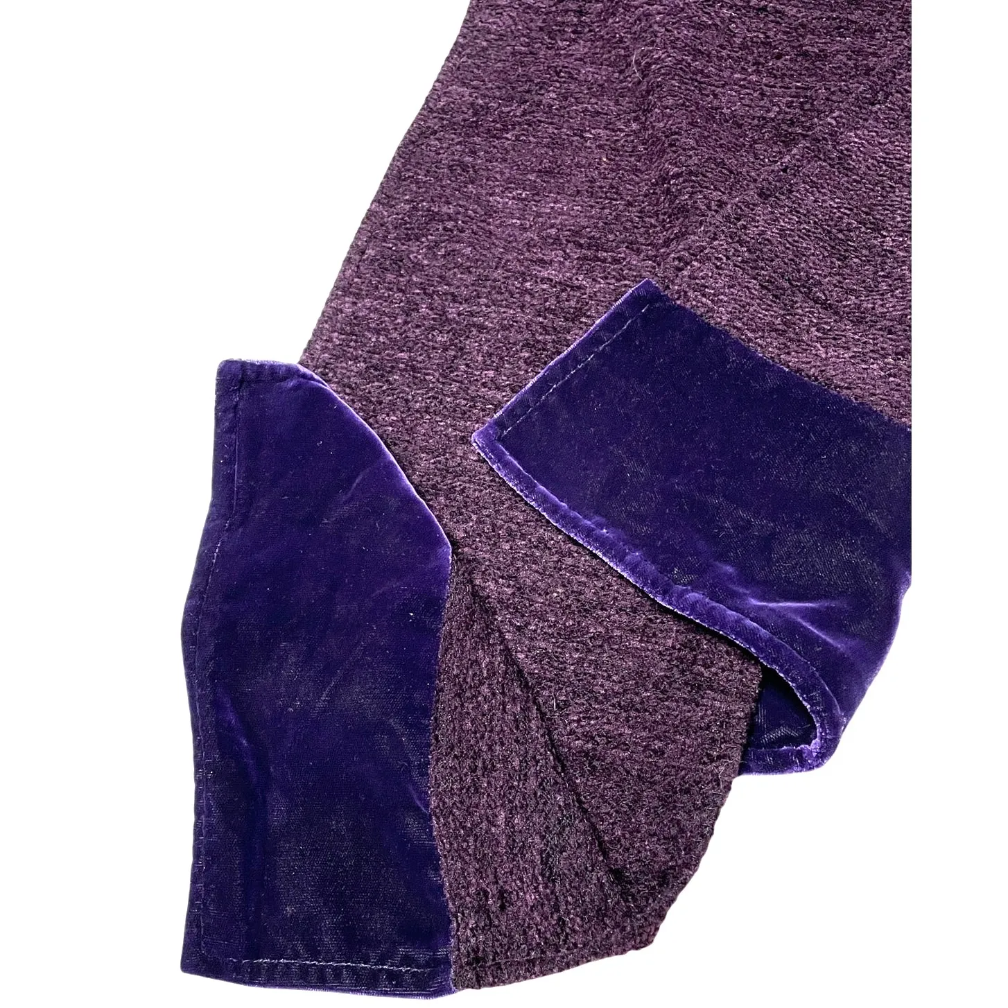 Vintage Toucan Collection NY 100% Purple Rayon Velvet Long Scarf - Image 6