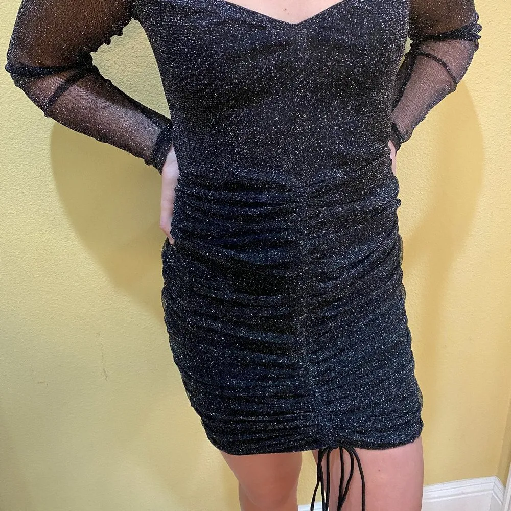 SHOWPO When I Get Home cocktail party dress, mesh lurex - size 0 - Image 6