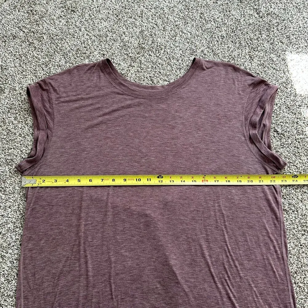 Lululemon heather purple short-sleeve open back top - Image 8
