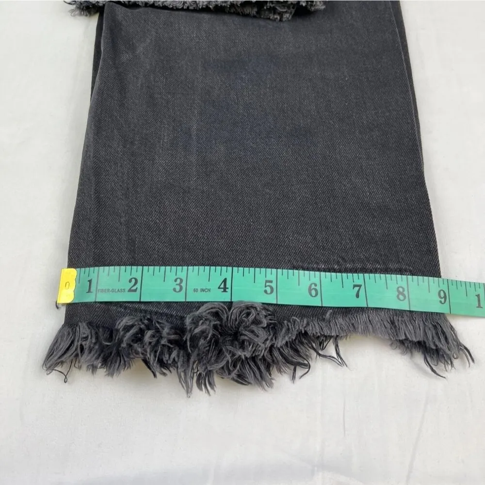 Zara Women's Black Jeans/Wide Leg/Button Fly Sz 8 SKU 4220 - Image 8