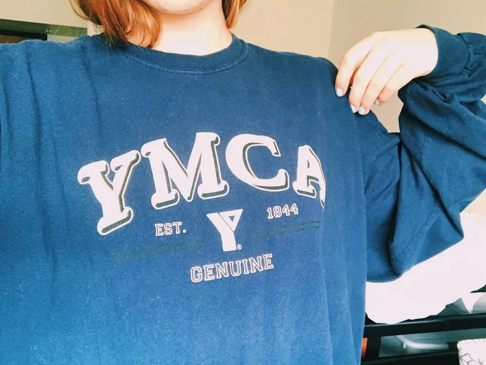 Vintage YMCA oversized shirt Blue Size XXL - Image 4
