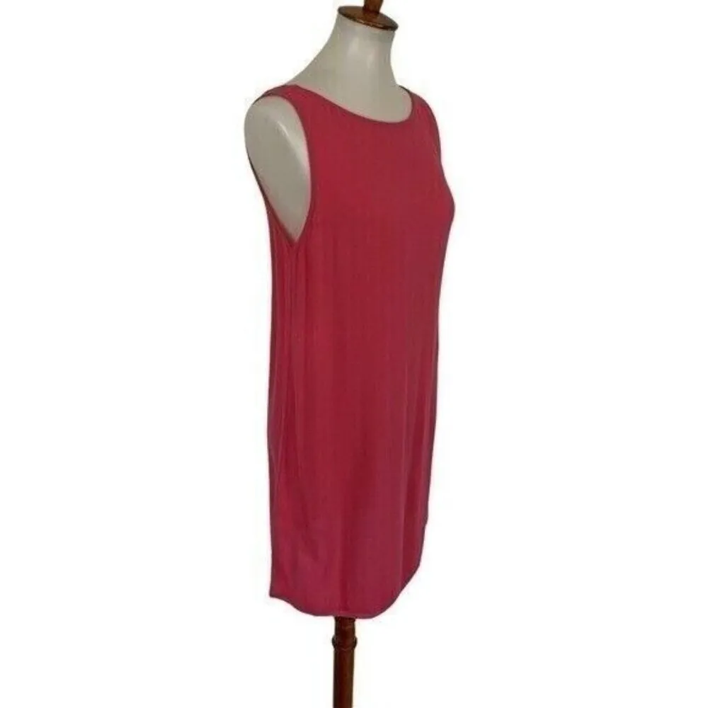 Mango Pink Sleeveless Midi Dress 4 Feminine Chic NWT Summer Look - Image 3