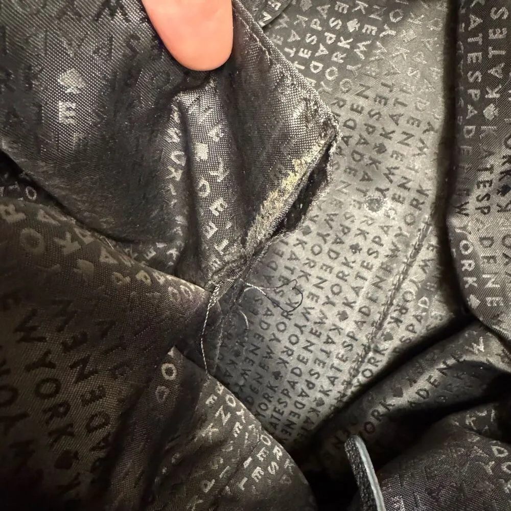 Kate Spade New York Larchmont Avenue Leather Penny Large Tote Color Black Used - Image 10