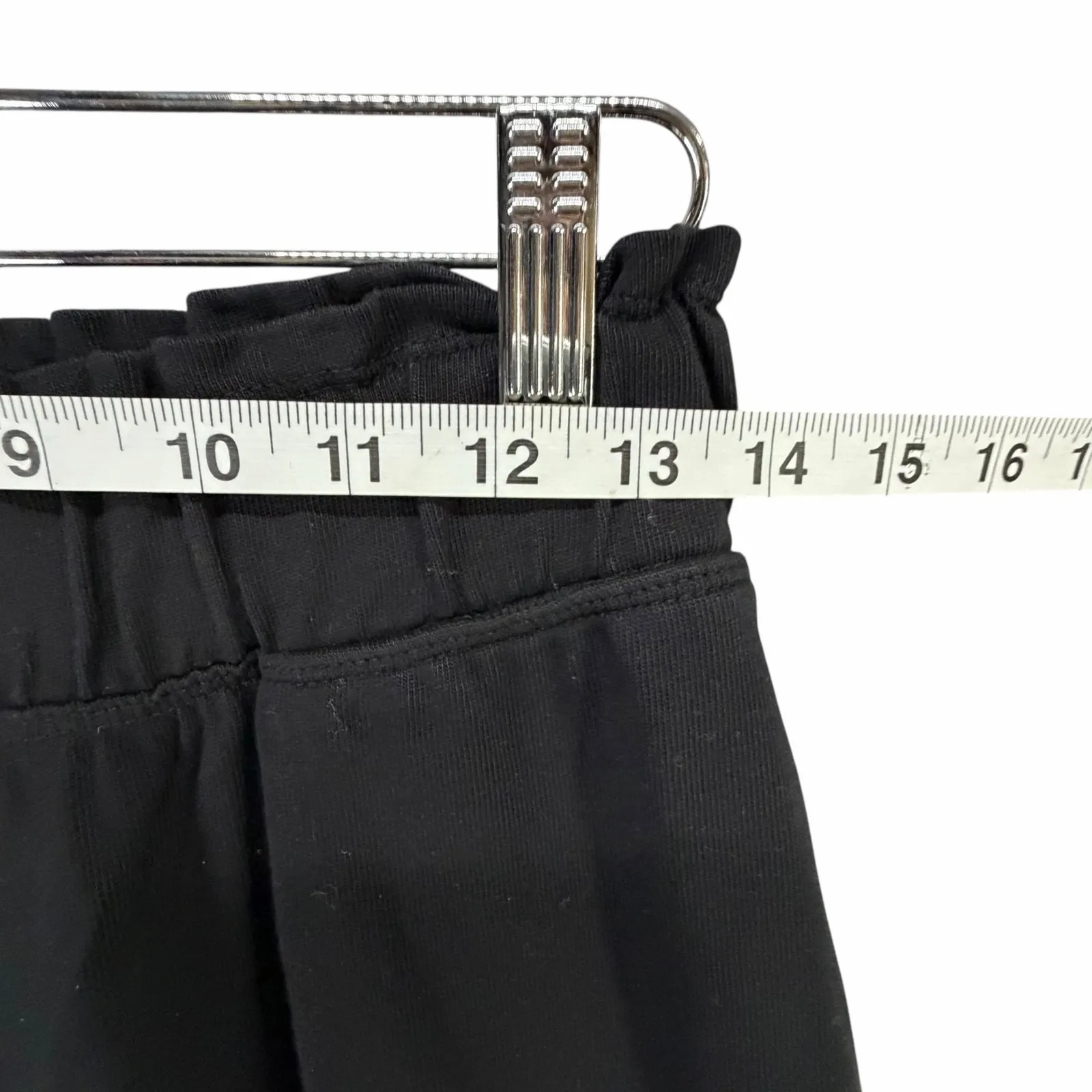 Reserved Flared Sweatpants Size M Black Cotton Jersey Lounge Comfort Athleisure - Image 6