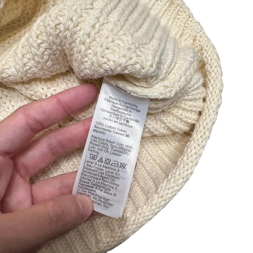 J. Crew Ivory Chunky Knit Relaxed Rollneck Turtleneck XXS Slouchy Oversized - Image 5