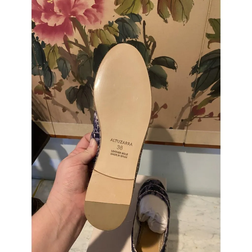 Altuzarra Kenda Shoes Womens Size 7.5 Purple Ikat Espadrille Flats Slip On - Image 6