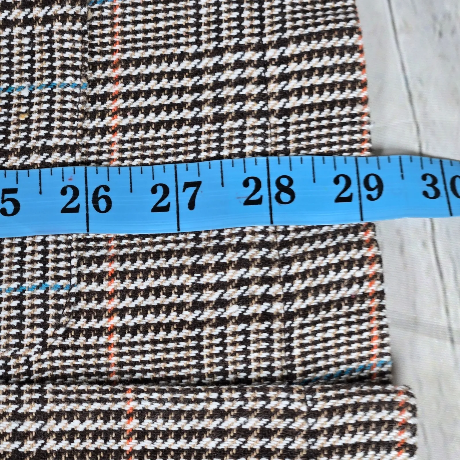 Miou Muse Plaid Blazer Women's Size‎ M Double Breasted Longline Oversized Jacket Brown Size M - Image 9