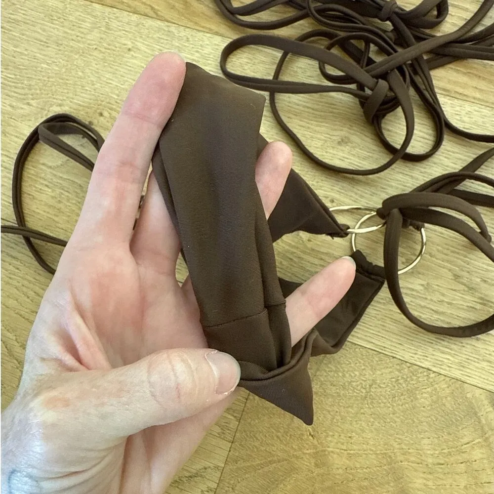 Superdown - Milada O Ring Bikini Top & O Ring Bottoms in Brown - Image 2