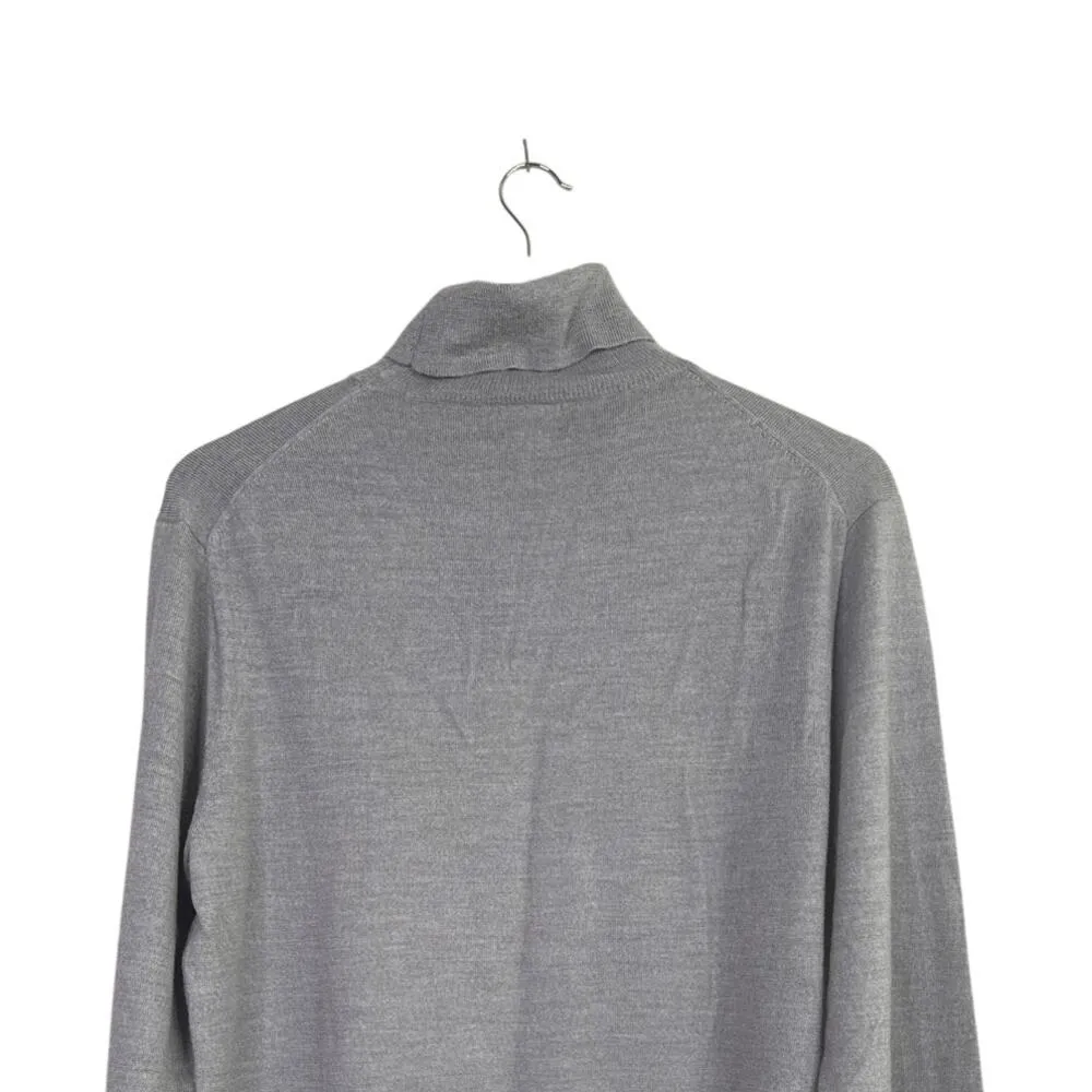 J. Crew Merino Wool Long Sleeve Turtleneck Soft Casual Sweater M Grey #3244 - Image 5