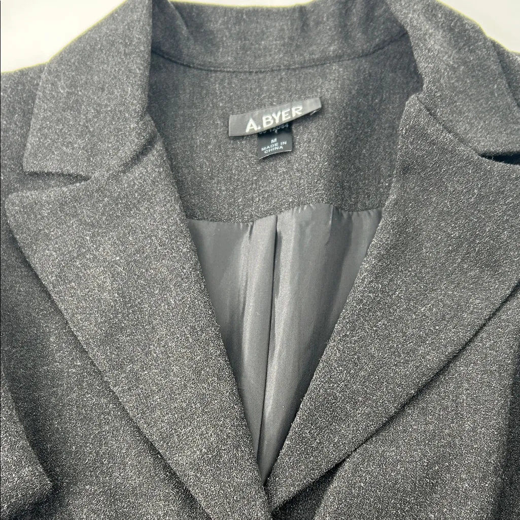 A Byer A. Byer Charcoal Blazer Jacket - Image 4