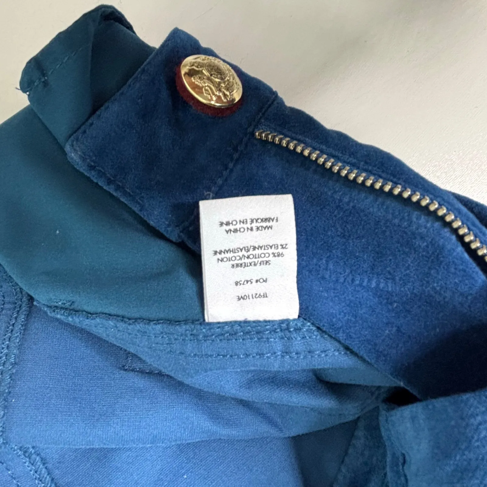 10 Crosby Derek Lam Blue Velvet High Waist Crop Flare Pants 2 - Image 8