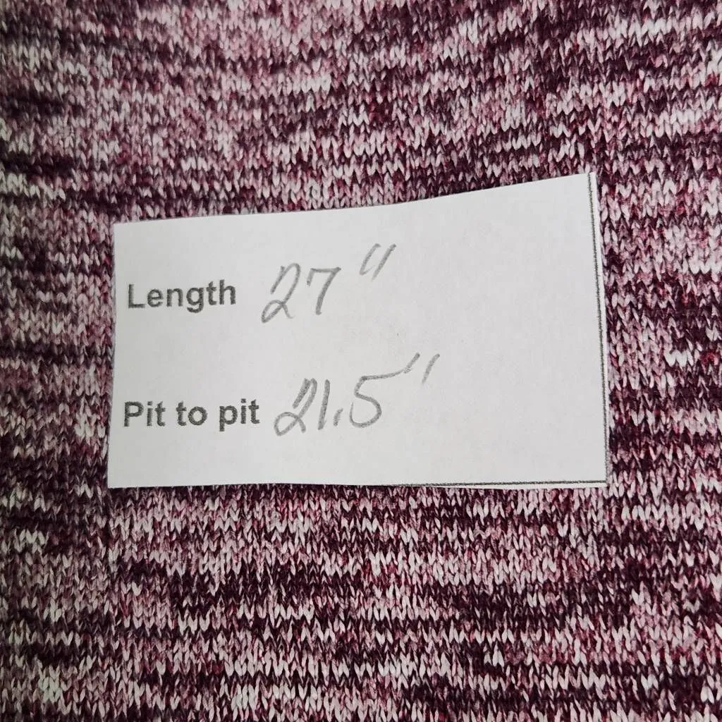 Athleta Plum Top with Draped Cutout in Back Size Medium Burgundy Knit Top - Image 10