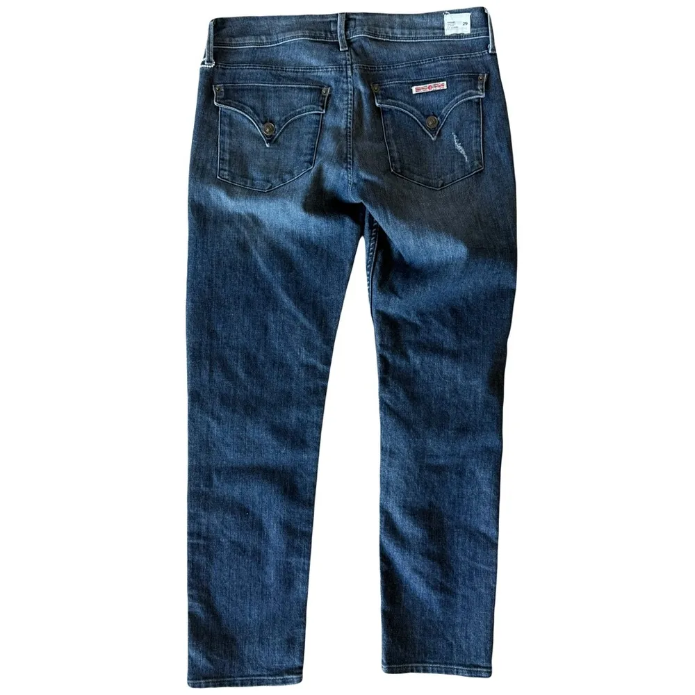 Hudson Collin Ankle Midrise Skinny Jeans Distressed  Samtosa Blue Size 29 NEW - Image 5