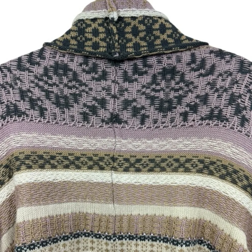 Military Hippie Open Front Drape‎ Cardigan Sweater M - Image 9