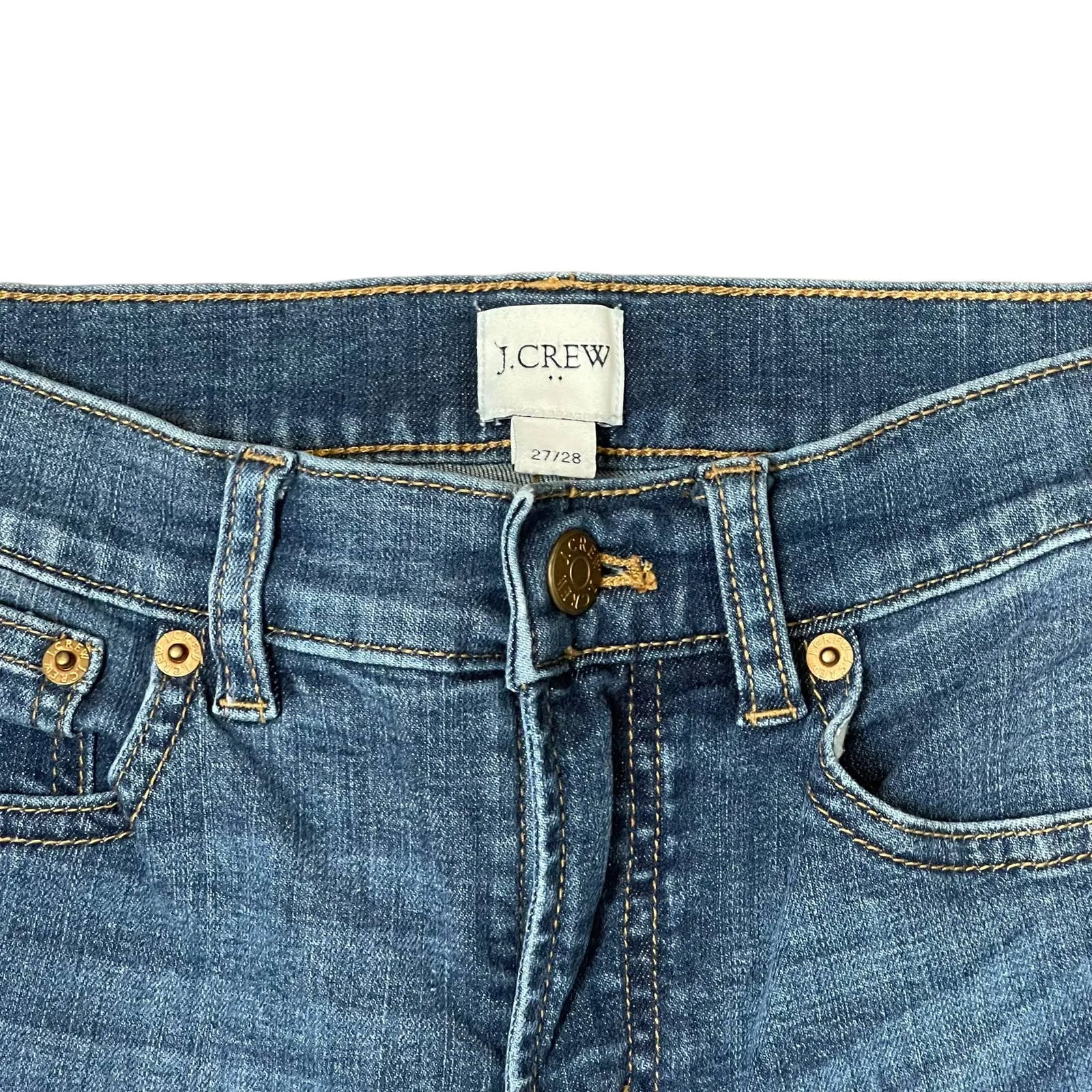 J. Crew Skinny Jeans Size 27/28 Blue‎ Womens Denim Cotton Stretch Blend 27X28 - Image 4
