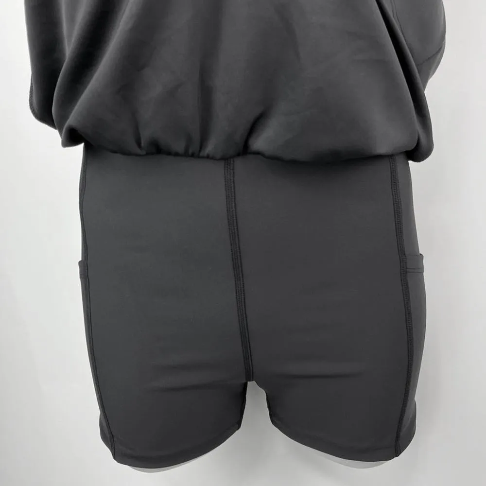 Year of Ours Black Sleeveless Square Neck Athletic Tennis Mini A Line Dress Sz L - Image 6