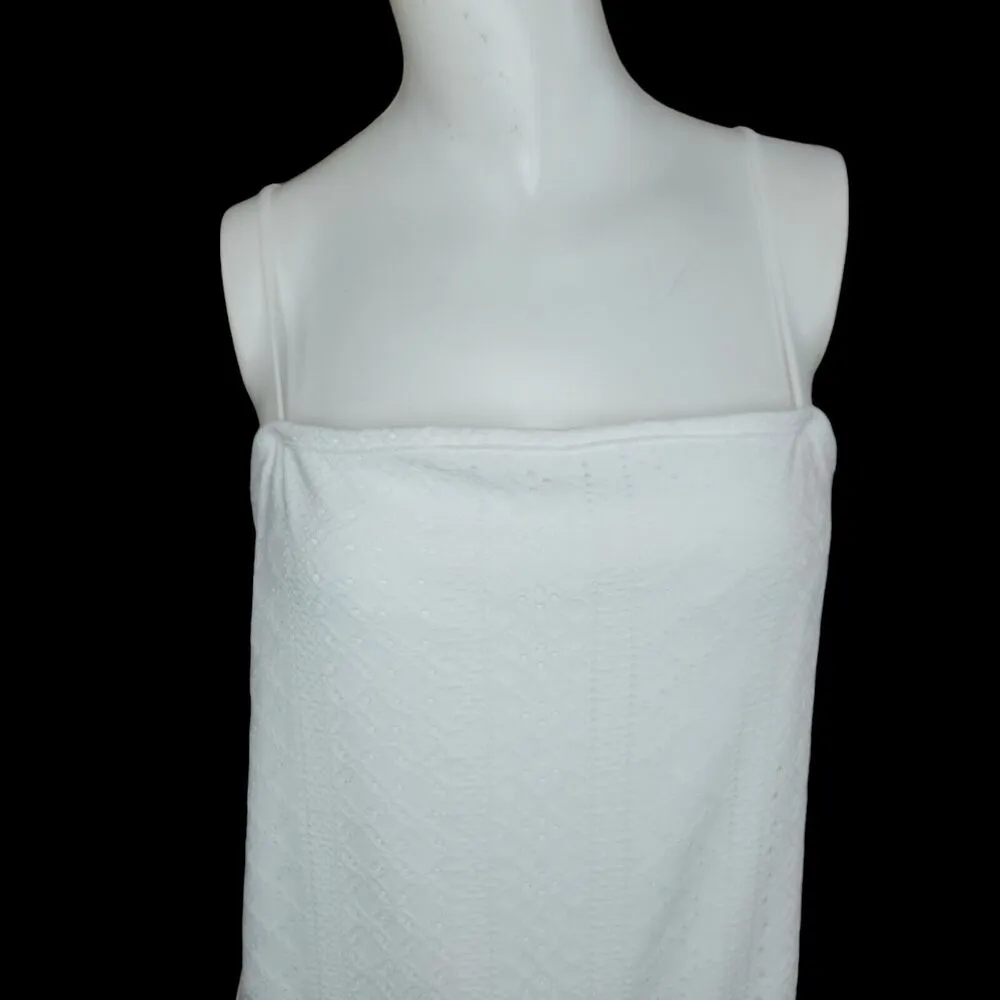 Rue21+ White Eyelet Spagetti Strap Bodysuit Womens 2X Snap Closure Lined NWT - Image 10