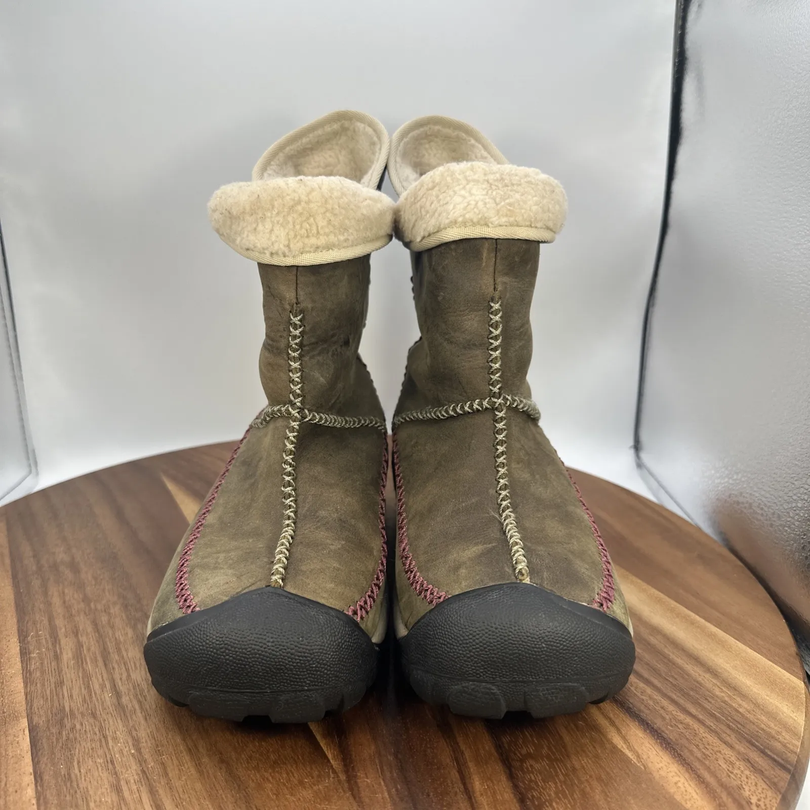 Keen Hoodoo Mid Boots Brown Brown Leather Outdoor Waterproof Women's 6.5 - Image 4