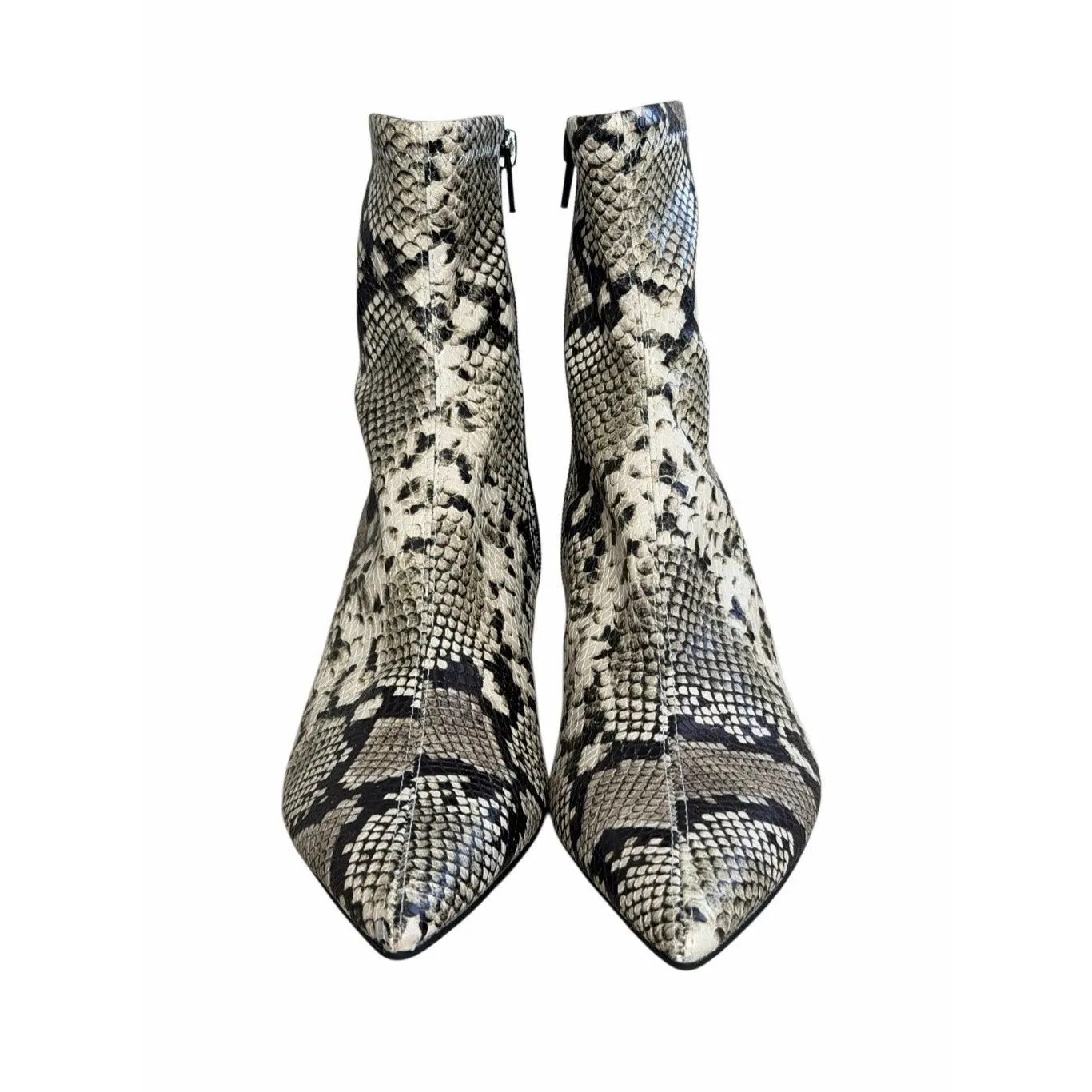 EDIT Ankle Booties Snake Print Size 6 Pointed Toe Kitten Heel NEW - Image 3