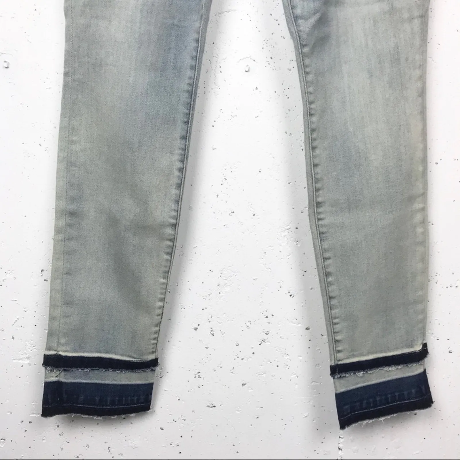 J Brand Womens Remnant Skinny Jeans Light Wash Zip Fly Dark Hem Distressed 29 - Image 6