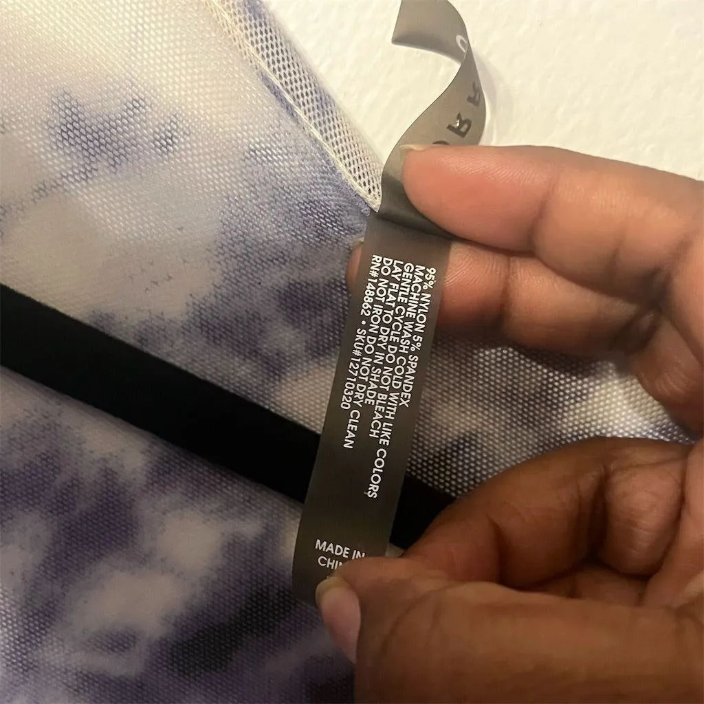 Torrid 5 Purple Tie-Dye Mesh Smock Waist Swimsuit Cover Up Dress 5x 28‎ - Image 5