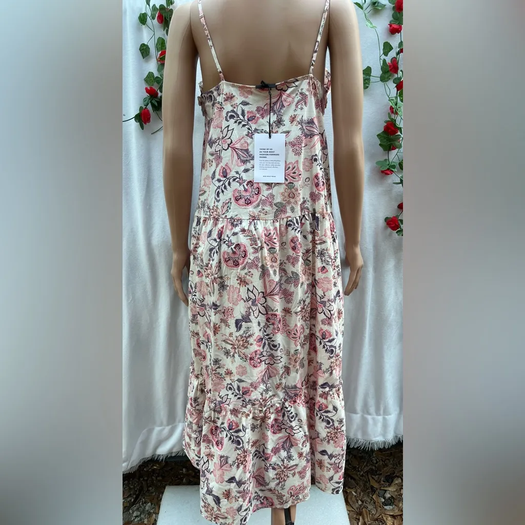 100 % cotton WHO WHAT WEAR Maxi Dress with Pockets  Size XS - Image 3