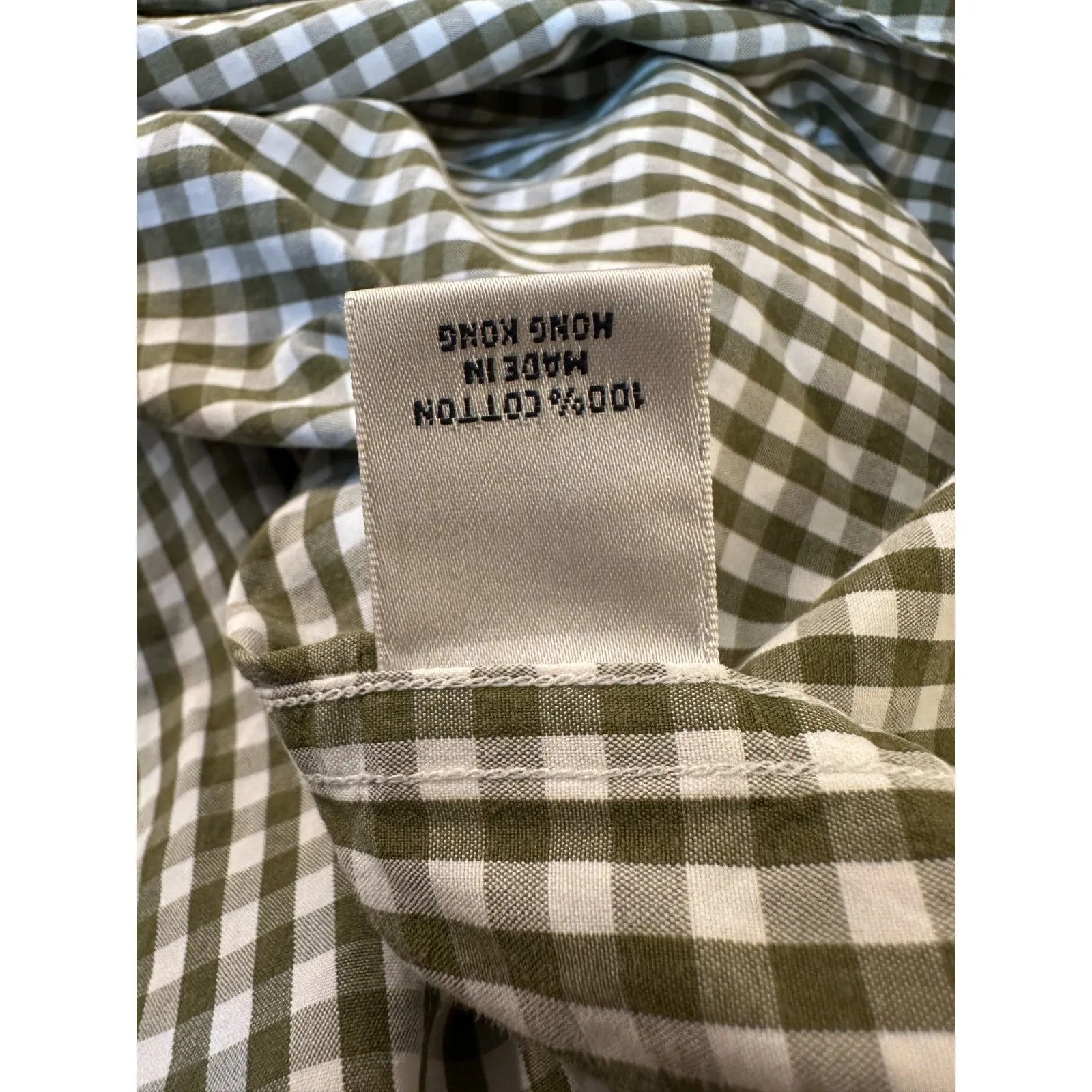 Vintage 100% Cotton Turnbury Green Checkered Buttonup Shirt Size XL - Image 6