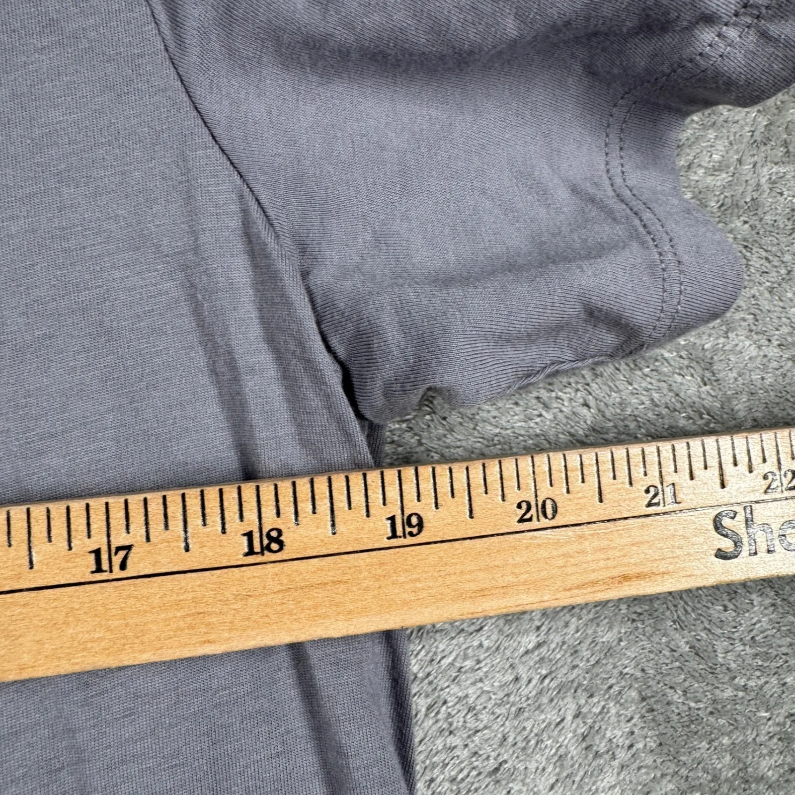 Logo by Lori Goldstein Dress Gray‎ Midi Womens Medium Short Sleeve Tiered Casual - Image 10