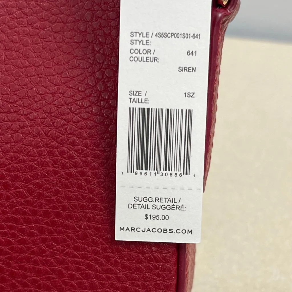 Marc Jacobs Convertible Leather Wristlet  Pochette - Red - NWT - Image 4